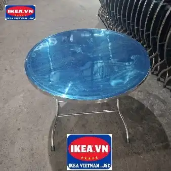Bàn tròn 1m2 chân liền 32